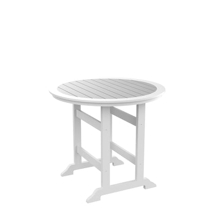 HDPE Bar Table, Dining Table, Patio Bar Set ,Counter Height Table For Outdoor White + Gray