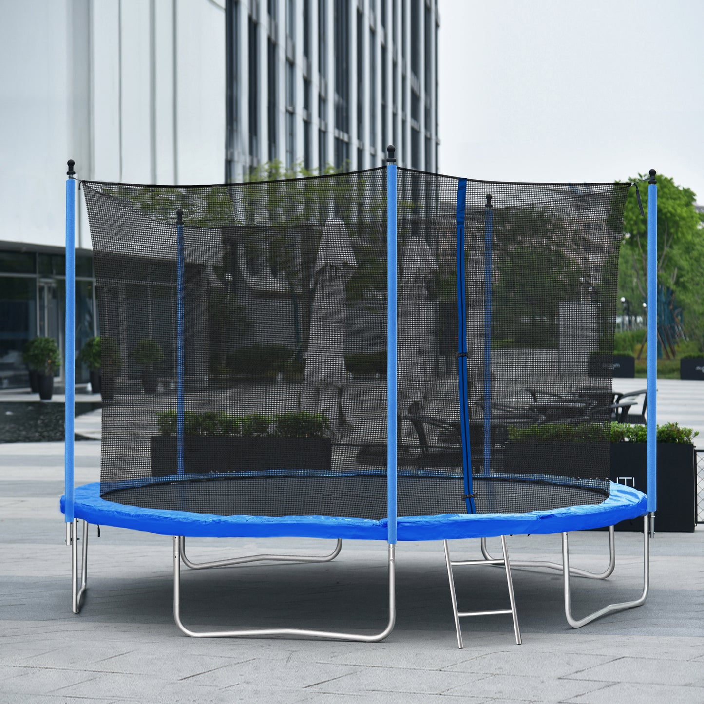 12FT TRAMPOLINE (STEEL TUBE,LADDER)