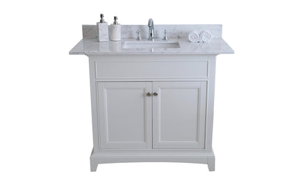 Montary 31"x 22" bathroom stone vanity top carrara jade engineered marble color with undermount ceramic sink and 3 faucet hole with backsplash