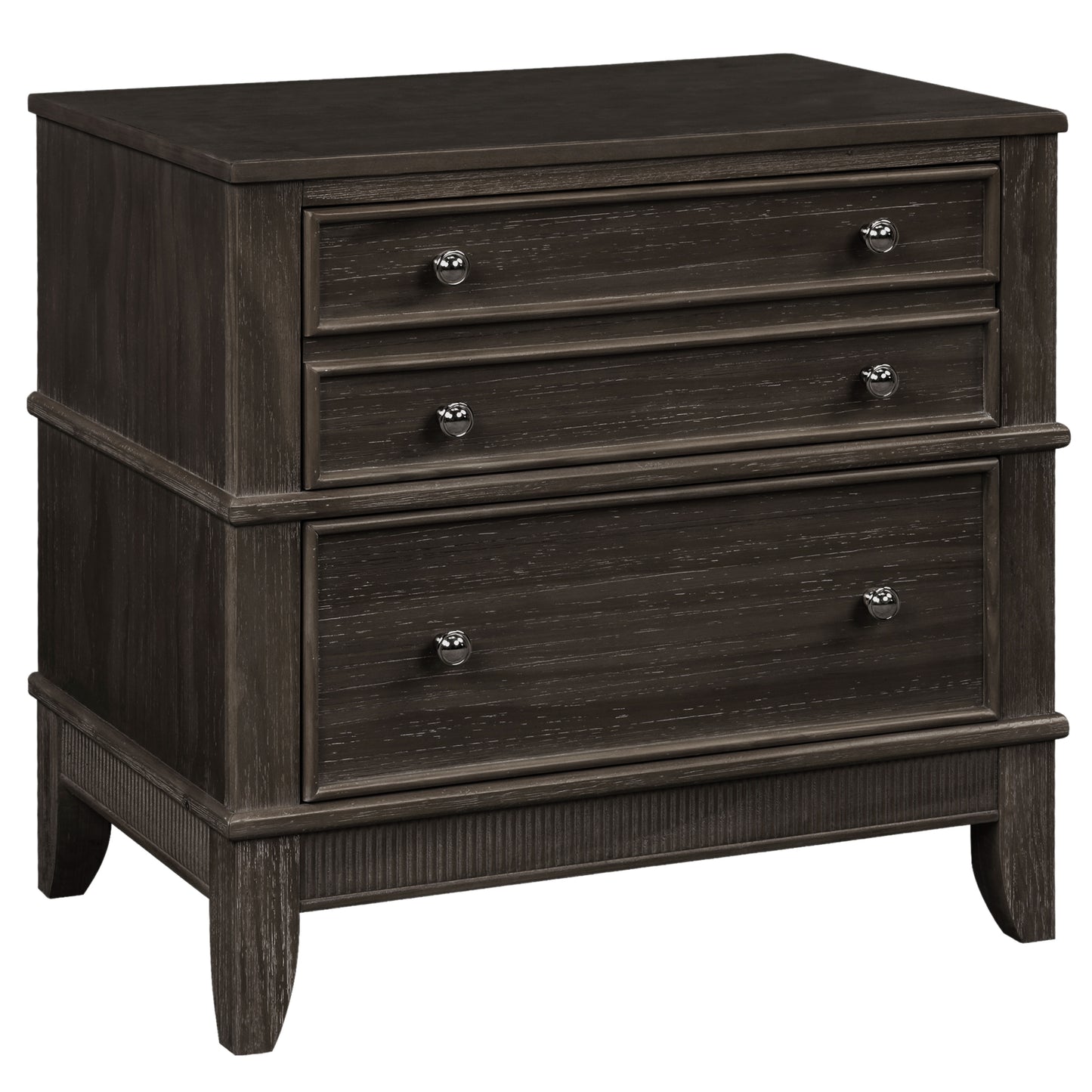 Hazel 3-Drawer Nightstand, Coffee