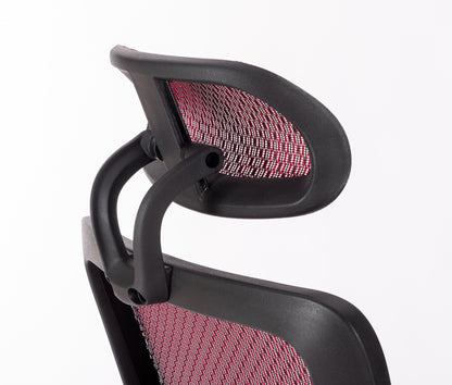 Ergonomic Mesh Office Chair - Rolling Home Desk Chair with 4D Adjustable Flip Armrests,  Adjustable Lumbar Support and Blade Wheels(RED MESH)