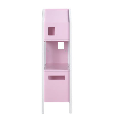 ACME Doll Cottage Bookcase in White & Pink 92560