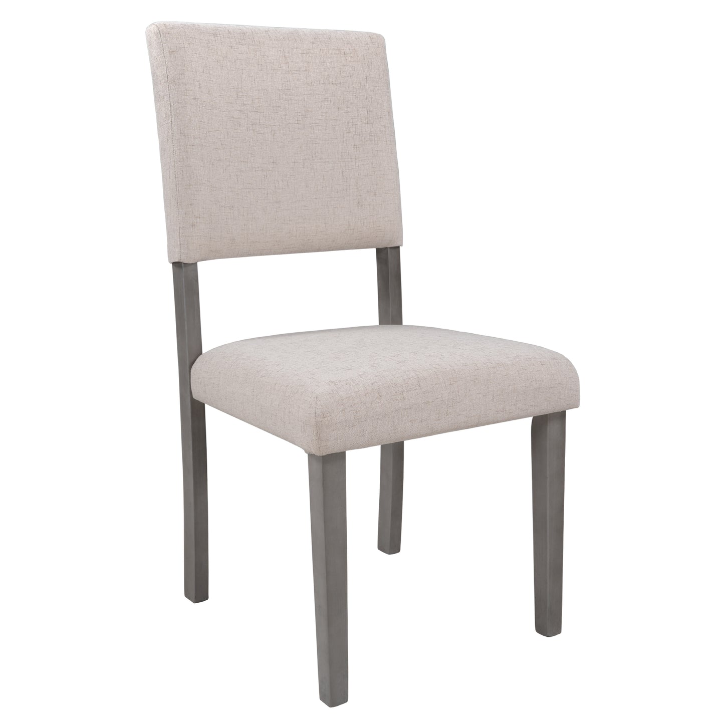 TOPMAX Mid-Century Wood 4 Upholstered Dining Chairs for Small Places, Beige