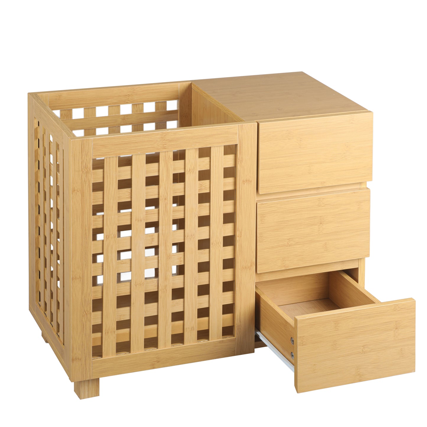 Bathroom storage basket with drawer