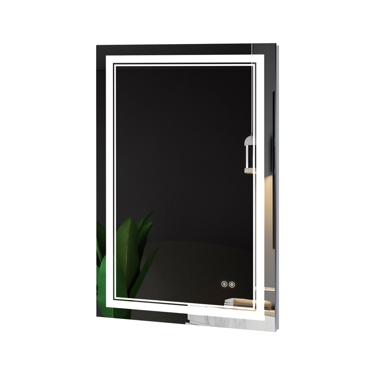 2436 Bathroom LED mirror Anti- fog mirror with button