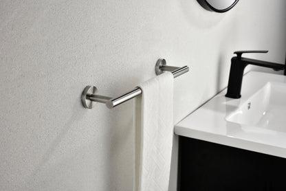 6 Piece Stainless Steel Bathroom Towel Rack Set Wall Mount On-Site