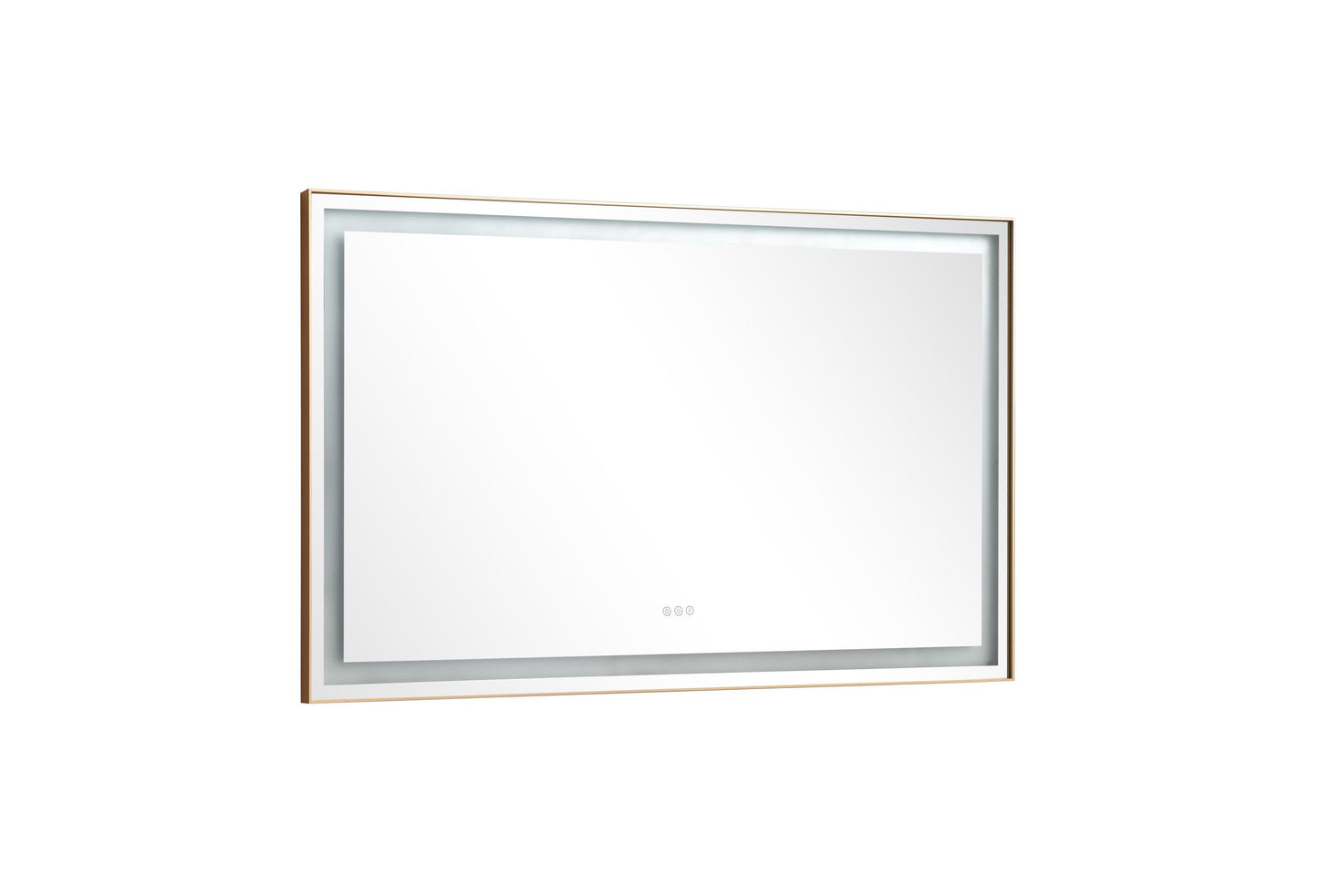60*36 LED Lighted Bathroom Wall Mounted Mirror with High Lumen+Anti-Fog Separately Control
