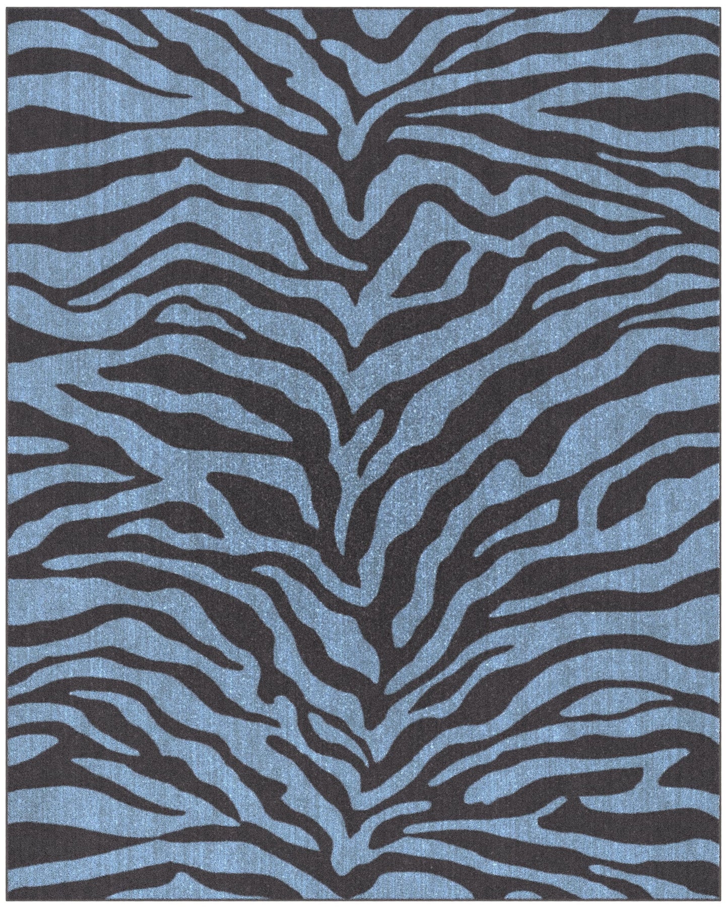 Tabora Blue and Black Viscose Area Rug 5x8