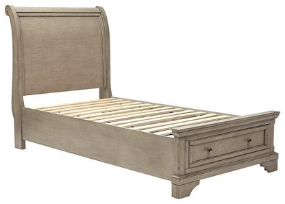 Ashley Lettner Light Gray Casual Twin Sleigh Bed B733B21