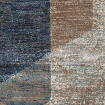 Calliope Gray/ Blue/ Natural Geometric Area Rug 5x8