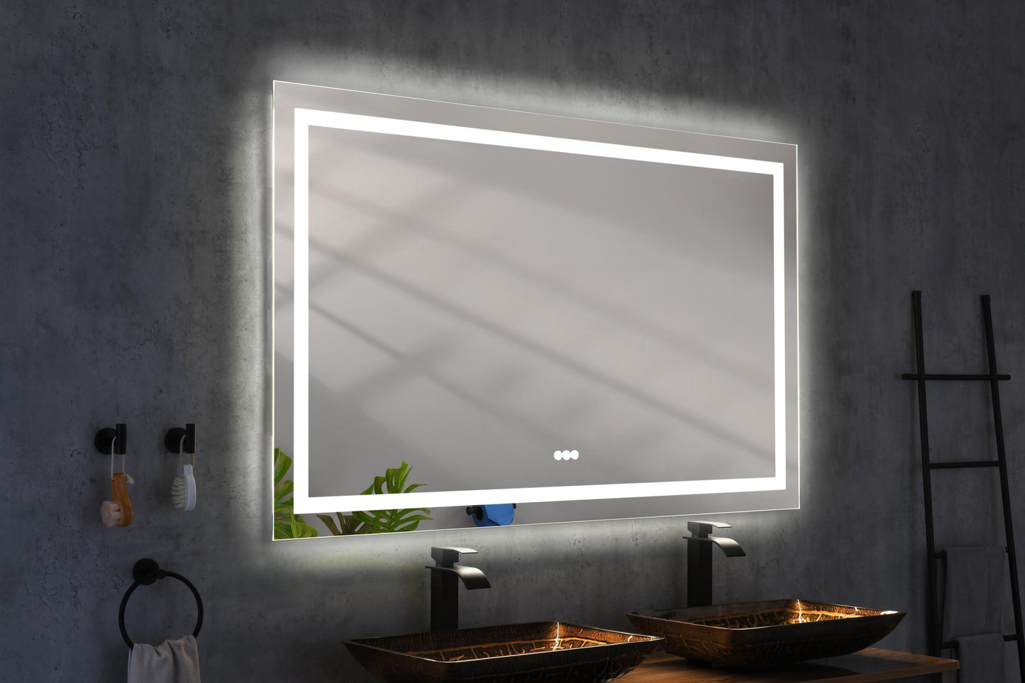 LTL needs to consult the warehouse address 60*36 LED Lighted Bathroom Wall Mounted Mirror with High Lumen+Anti-Fog Separately Control+Dimmer Function