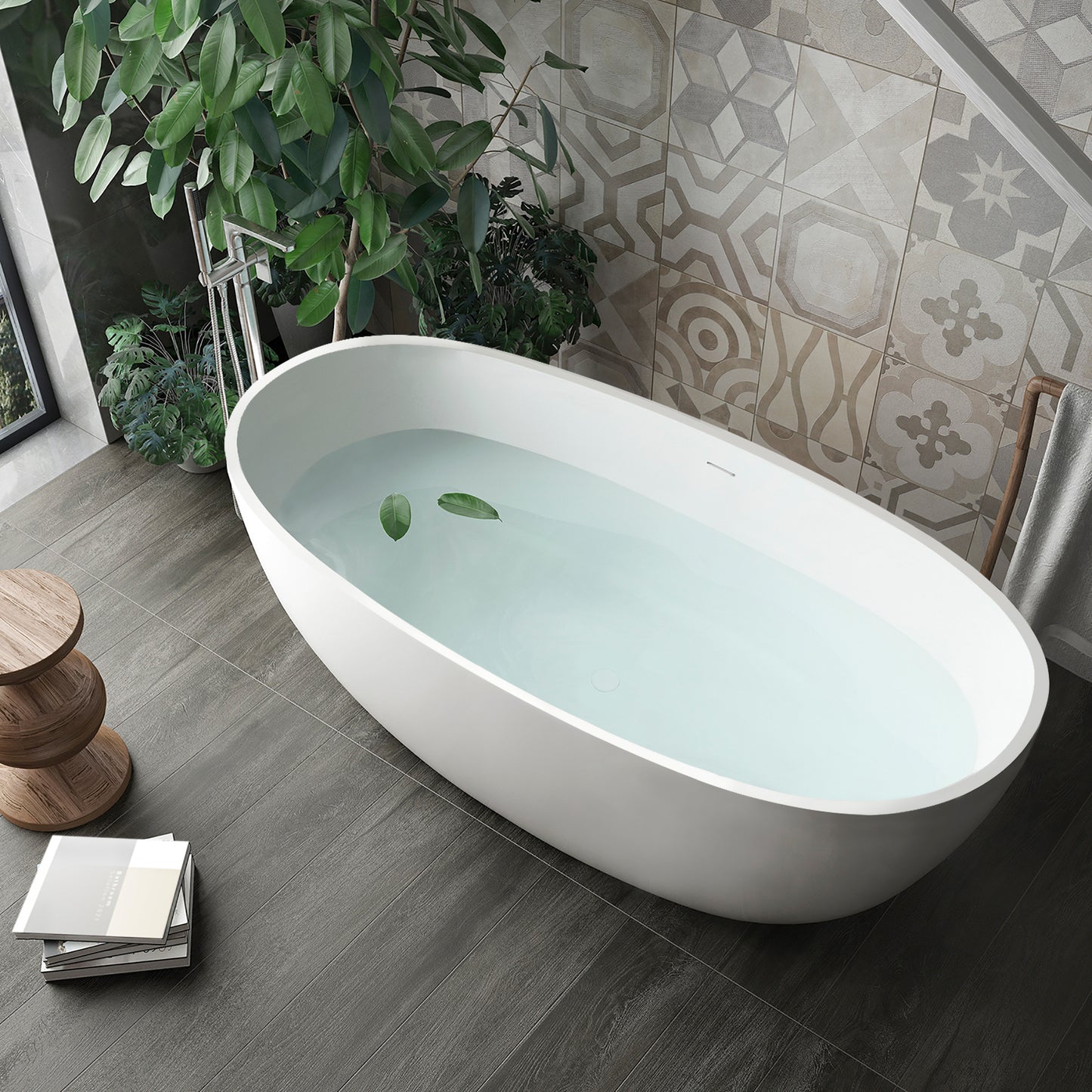 Solid Surface Freestanding Bathtub