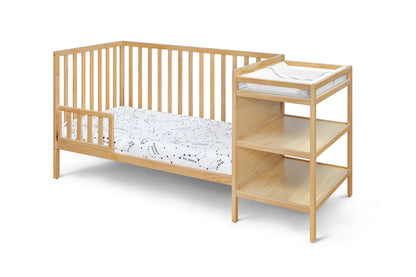 Palmer 3-in-1 Convertible Crib and Changer Combo Natural