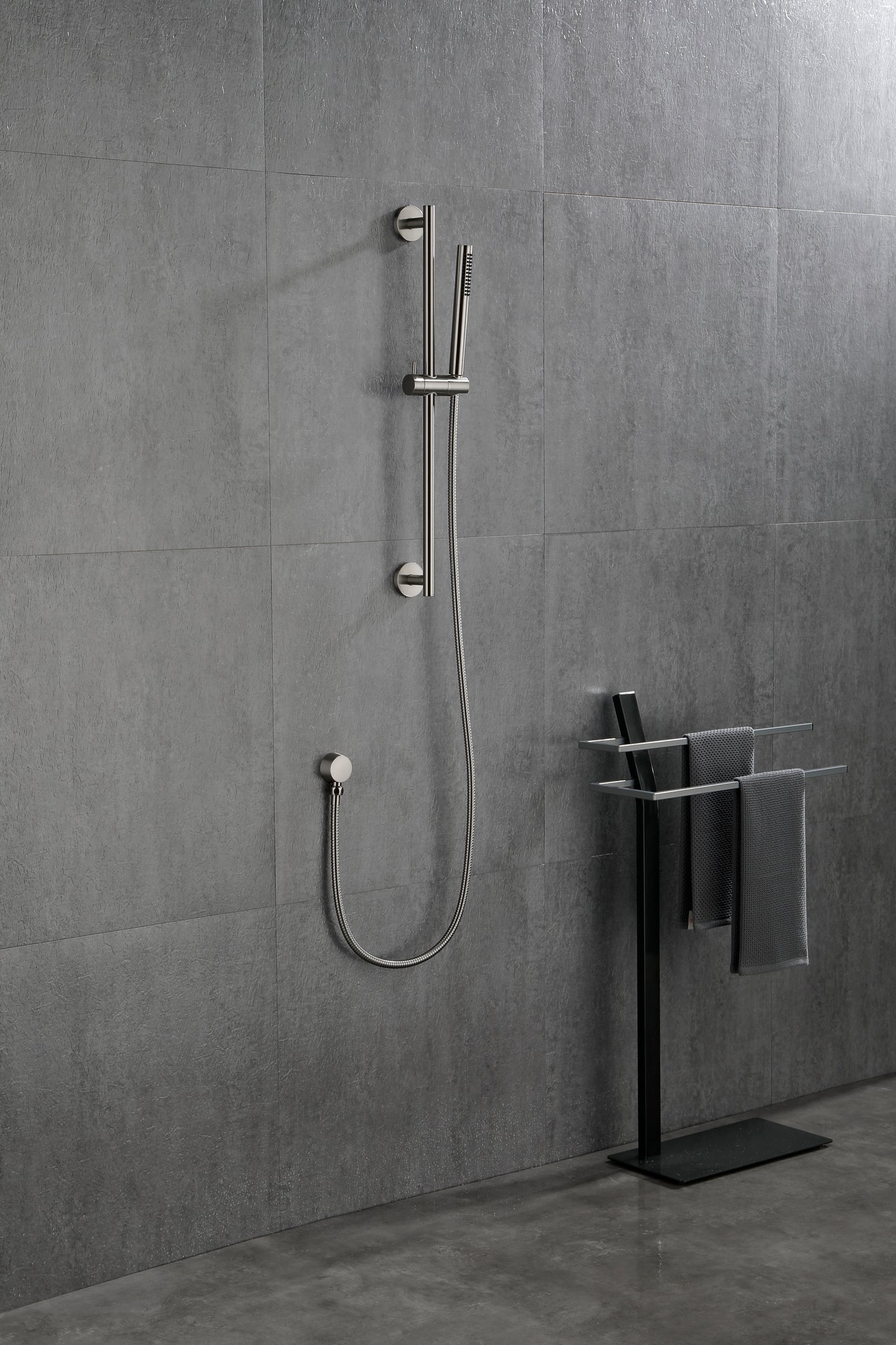 Shower System 10 Inch Square Bathroom Luxury Rain Mixer Shower Combo Set Pressure Balanced Shower System with Shower Head, Hand Shower, Slide Bar, Shower Arm, Hose, and Valve Trim