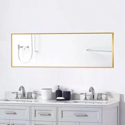 Miro 1500 400-g    Full Length Mirror Floor Mirror Hanging Standing or Leaning, Bedroom Mirror Wall-Mounted Mirror with Gold Aluminum Alloy Frame, 59" x 15.7"