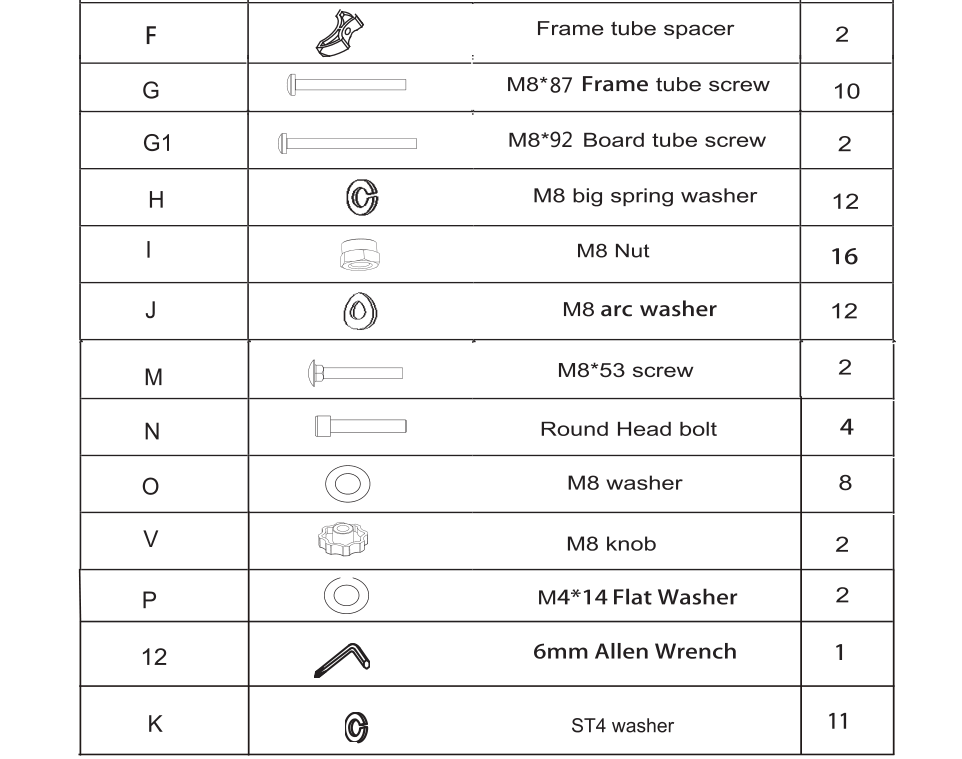 Screws for 15ft trampoline ONLY FOR SW000042