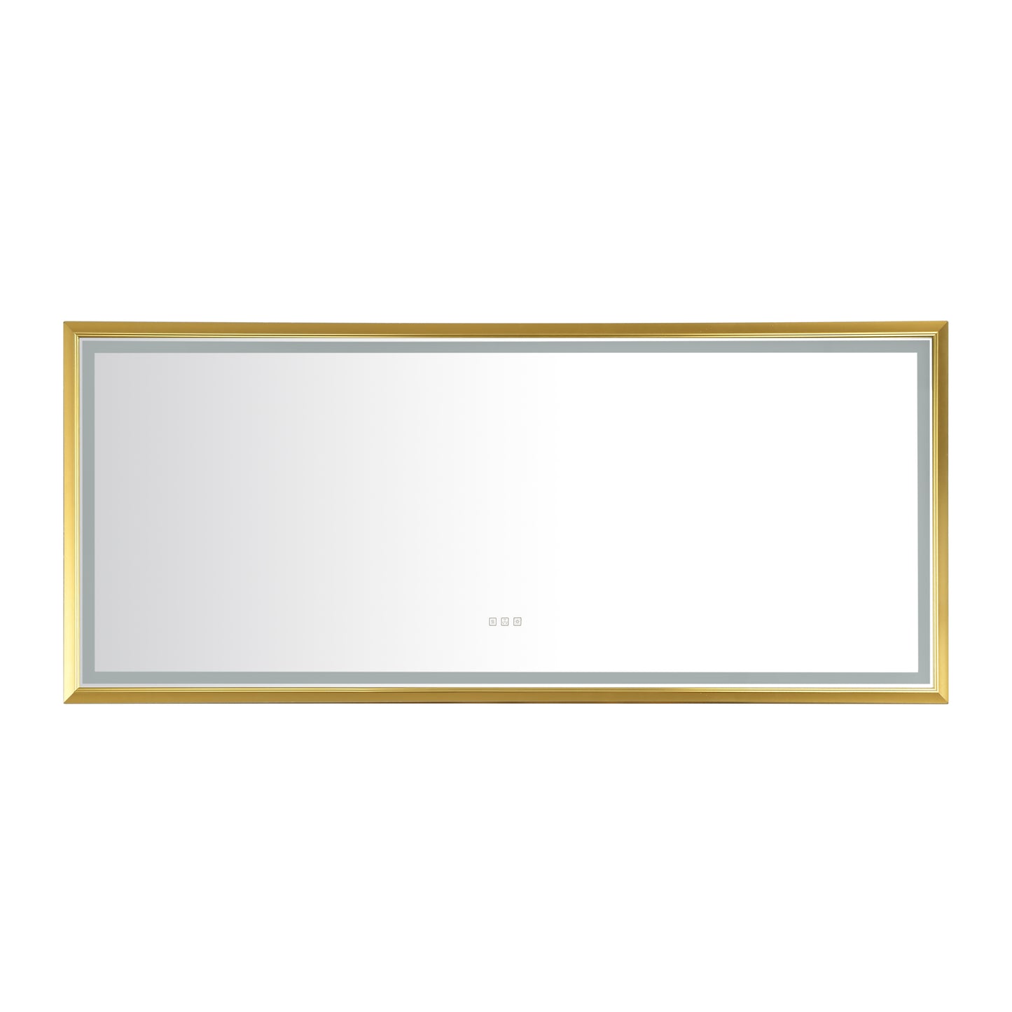 88 in. W x 38 in. H Oversized Rectangular Black Framed LED Mirror Anti-Fog Dimmable Wall Mount Bathroom Vanity Mirror  HD Wall Mirror Kit For Gym And Dance Studio 38 X 88Inches With Safety Ba