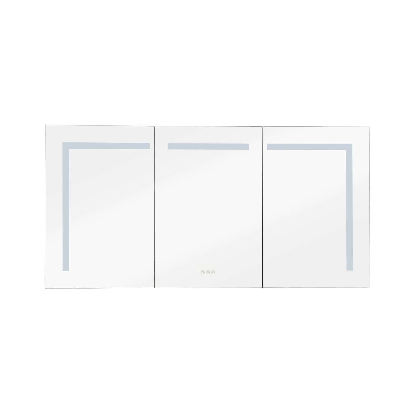 60in. W x 36 in. H LED Large Rectangular  Aluminum Alloy Surface Mount Medicine Cabinet with Mirror