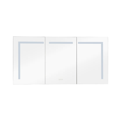 60in. W x 36 in. H LED Large Rectangular  Aluminum Alloy Surface Mount Medicine Cabinet with Mirror