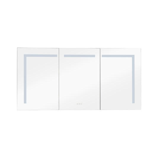 60in. W x 36 in. H LED Large Rectangular  Aluminum Alloy Surface Mount Medicine Cabinet with Mirror