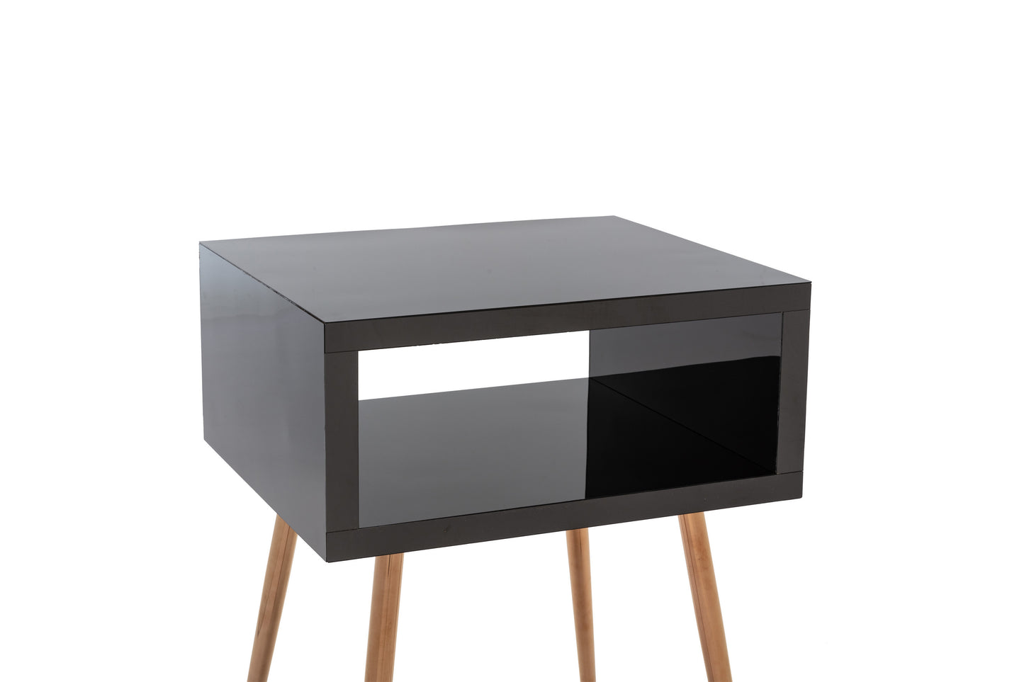 COOLMORE MIRROR END TABLE  MIRROR NIGHTSTAND   END&SIDE TABLE  (Black)