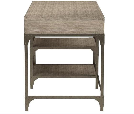 ACME Gorden Desk in Weathered Oak & Antique Silver 92325