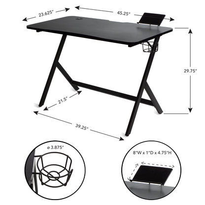 Desk- Atlantic Gaming Fire Storm, Black (Walmart)