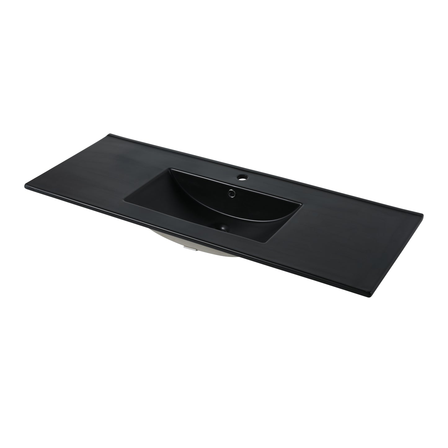 40" Black Ceramic Bathroom Vanity Top Sink