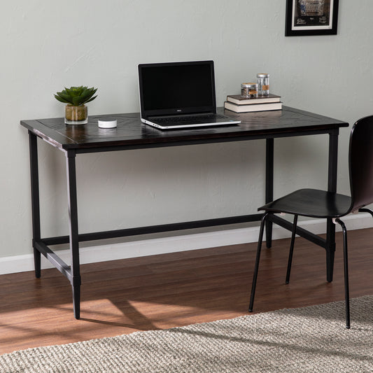 Lawrenny Reclaimed Solid Wood Desk - Black