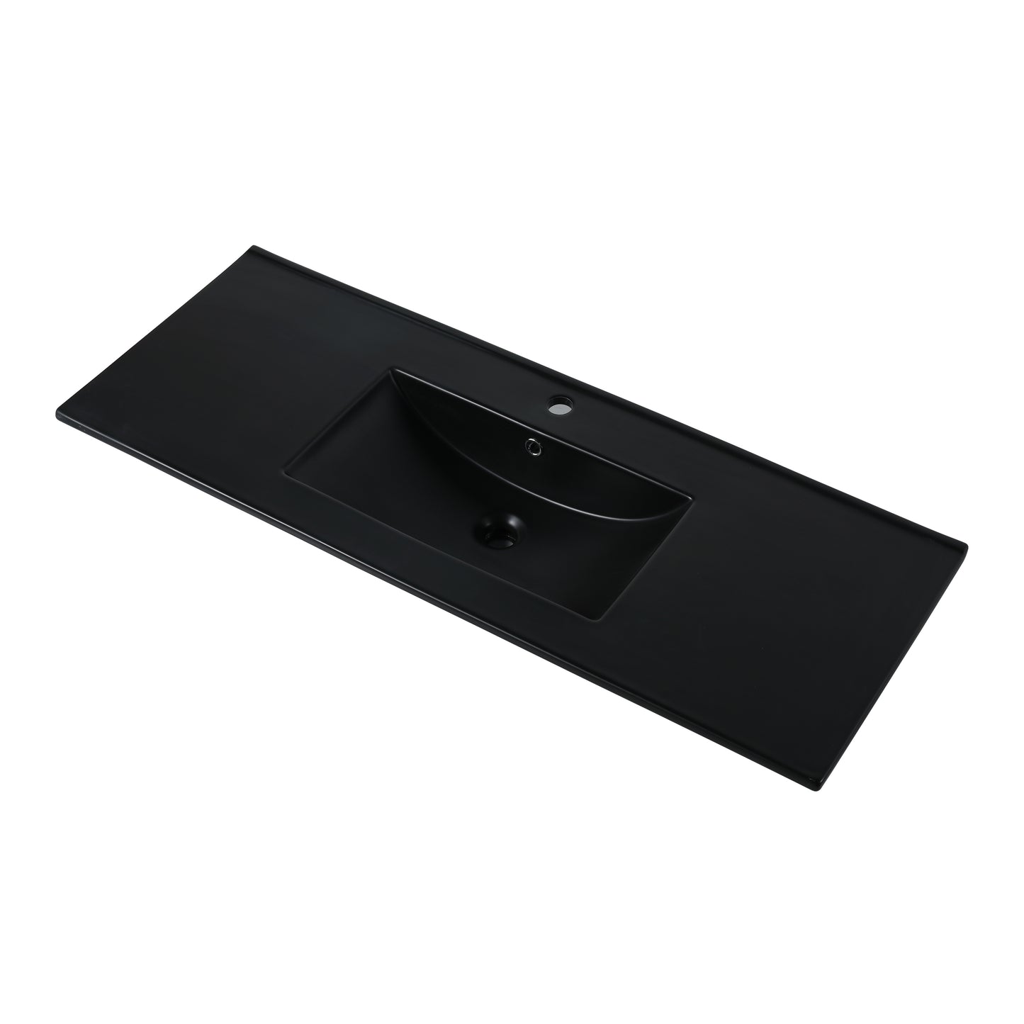 40" Black Ceramic Bathroom Vanity Top Sink