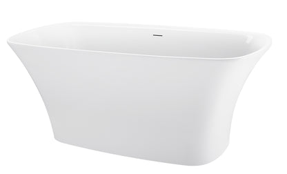 67" 100% Acrylic Freestanding Bathtub，Contemporary Soaking Tub，white Bathtub