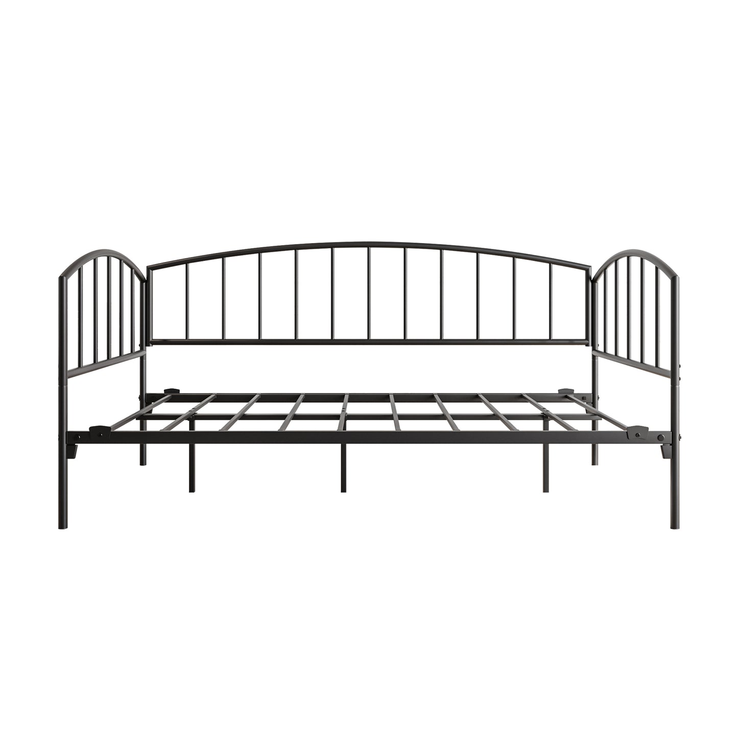 Metal Daybed Frame Twin Size Heavy Duty Metal Slats Sofa Bed Platform Mattress Foundation Black