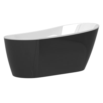 Acrylic Freestanding Soaking Bathtub-55‘’-black