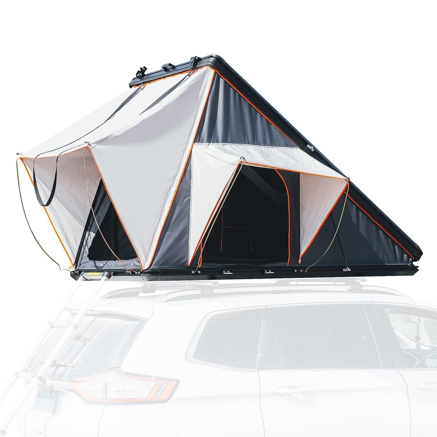 Trustmade Triangle Aluminium Black Hard Shell Grey Rooftop Tent Scout Pro Series