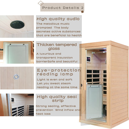 One person far infrared sauna room