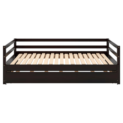 Twin or Double Twin Daybed with Trundle,Espresso