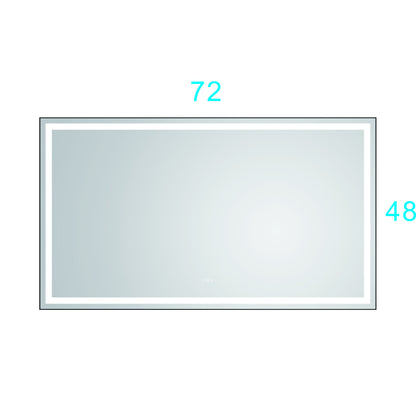 LTL needs to consult the warehouse address72*48 LED Lighted Bathroom Wall Mounted Mirror with High Lumen+Anti-Fog Separately Control