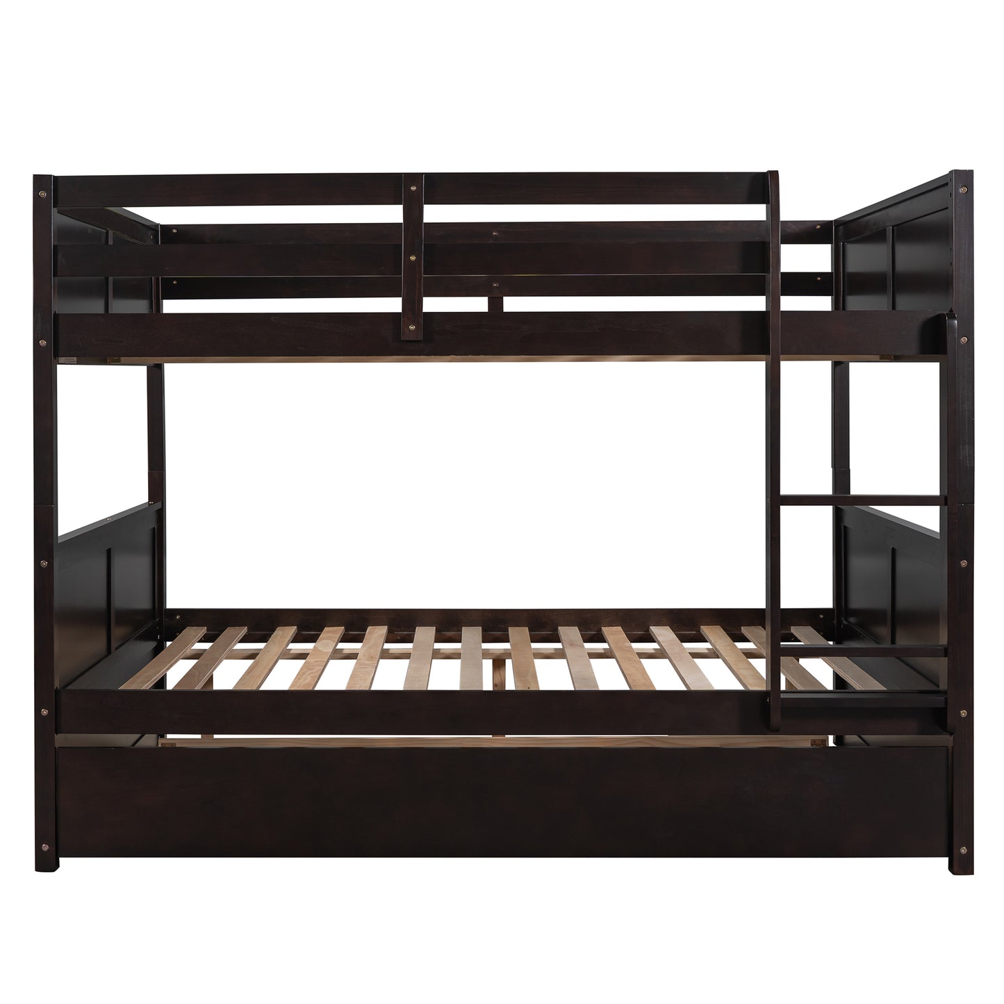 Full Over Full Bunk Bed with Twin Size Trundle, Espresso (old sku: LP000150AAP )