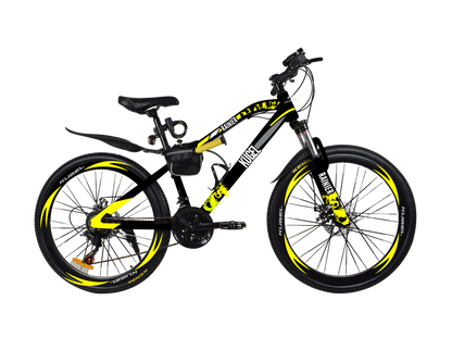 Kids Mountain Bike 20 Inch Steel Kugel Rainier Black/Yellow