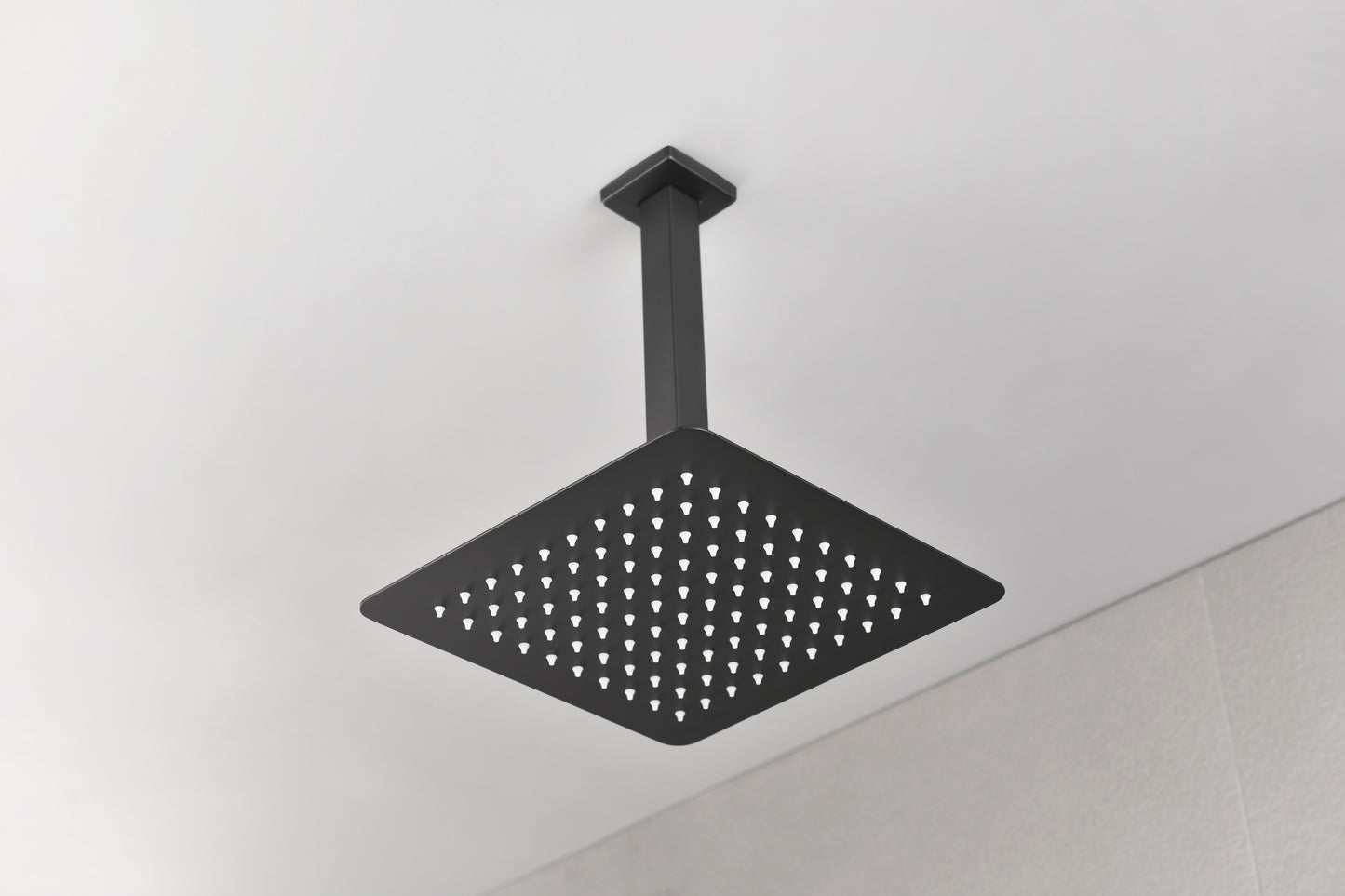 Matte Black  Bathroom Luxury Combo Set Ceiling Mounted Rainfall