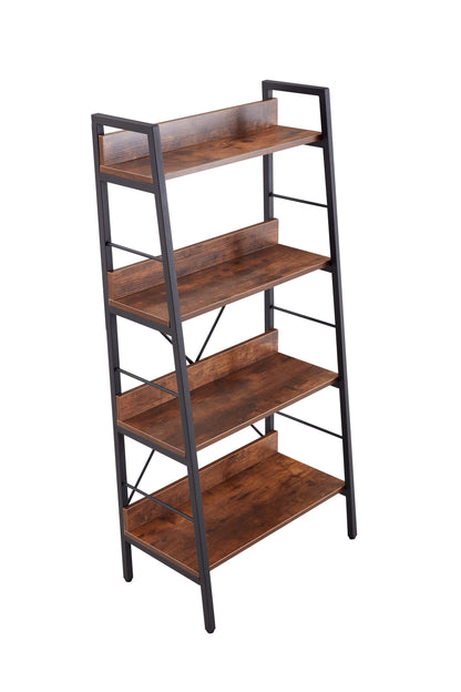 DN 4 LAYER DISPLAY BOOKSHELF H LADDER SHELF STORAGE SHELVES RACK SHELF UNIT METAL FRAME, TIGGER, 1 pc per carton