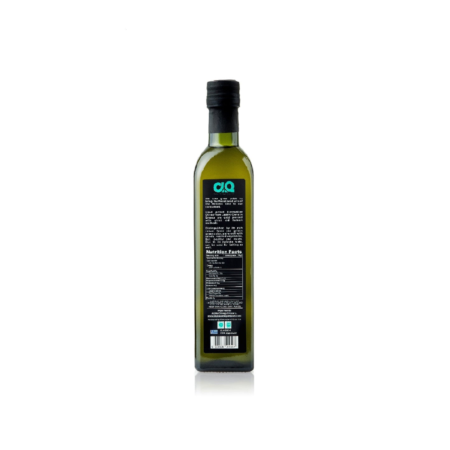 Eliovi Extra Virgin Olive Oil from Eastern Crete 16.9 Fl. Oz - Premium Quality, First Cold-Pressed Koroneiki Olives by Alpha Omega Imports