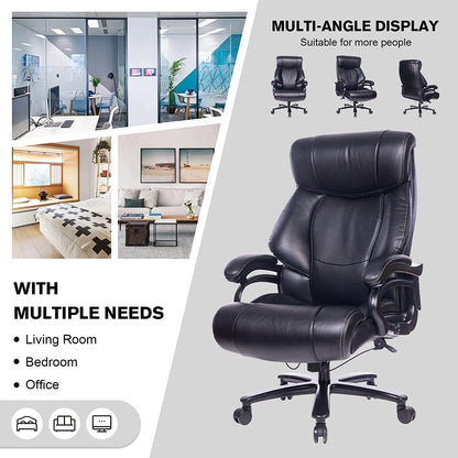 Vanbow.Office chair, ergonomic with armrest, adjustable height, heavy administrative chair.