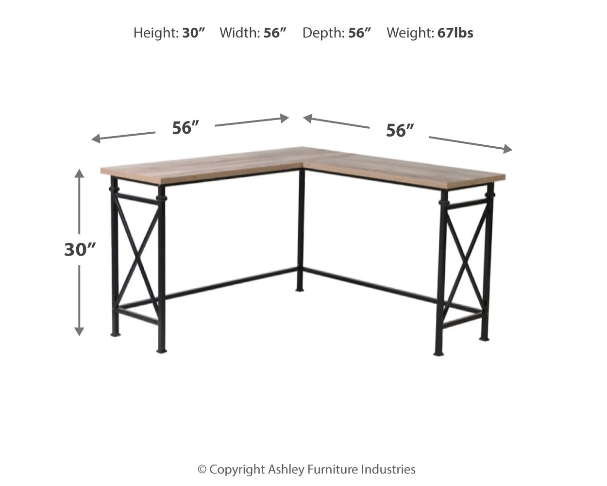 Ashley Casual Jaeparli Home Office L-Desk Z1610378