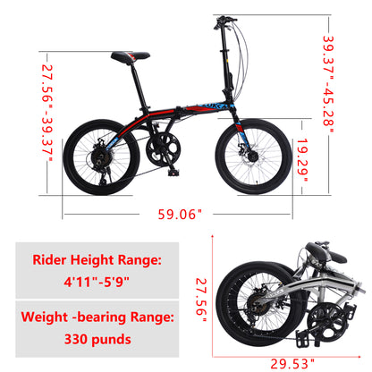 20“folding city bike aluminum frame  8 speed shimano  folding bike