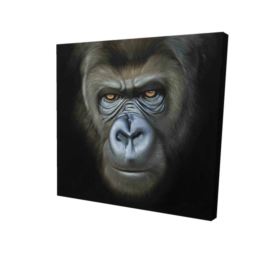 Gorilla face - 12x12 Print on canvas