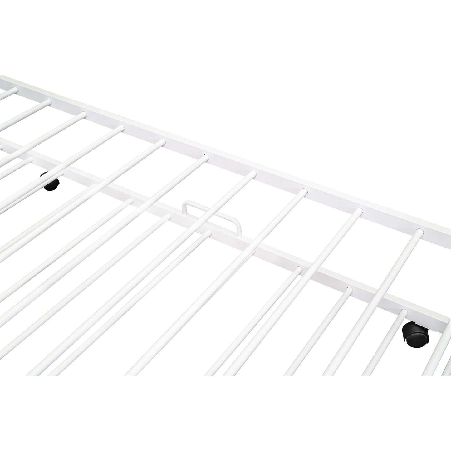 Metal House Bed With Trundle, Twin Size House Bed White