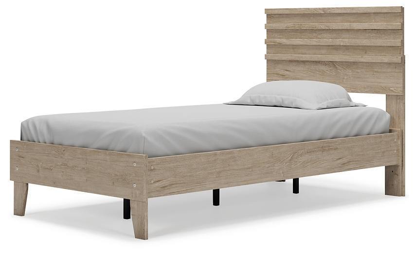 Ashley Oliah Natural Contemporary Twin Panel Platform Bed EB2270B5