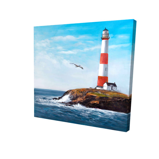 Lighthouse at the edge of the sea - 08x08 Print on canvas