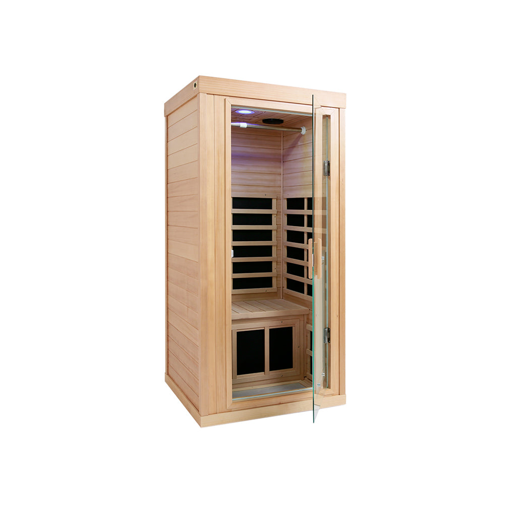 One person far infrared sauna room